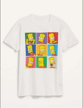 The Simpsons Bart Simpson  Mood Graphic T-Shirt